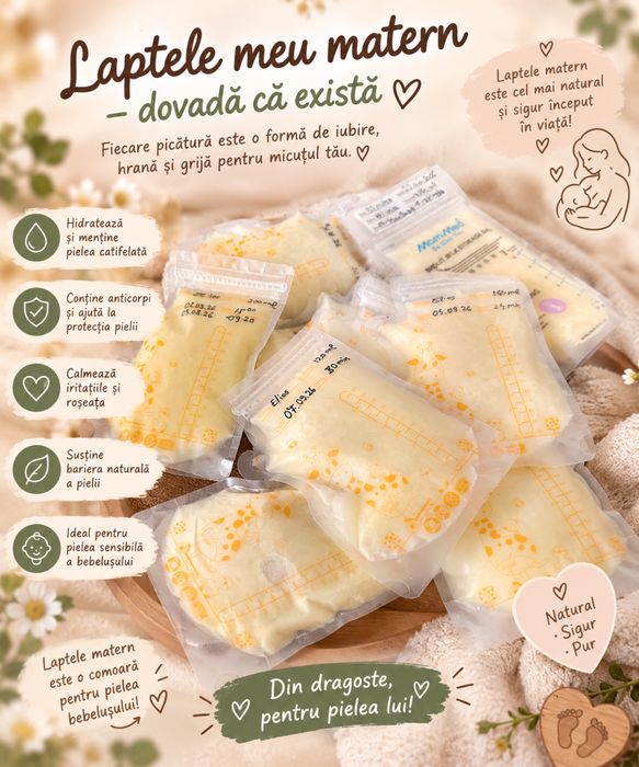 Sapun handmade din lapte matern pentru pielea bebelusilor