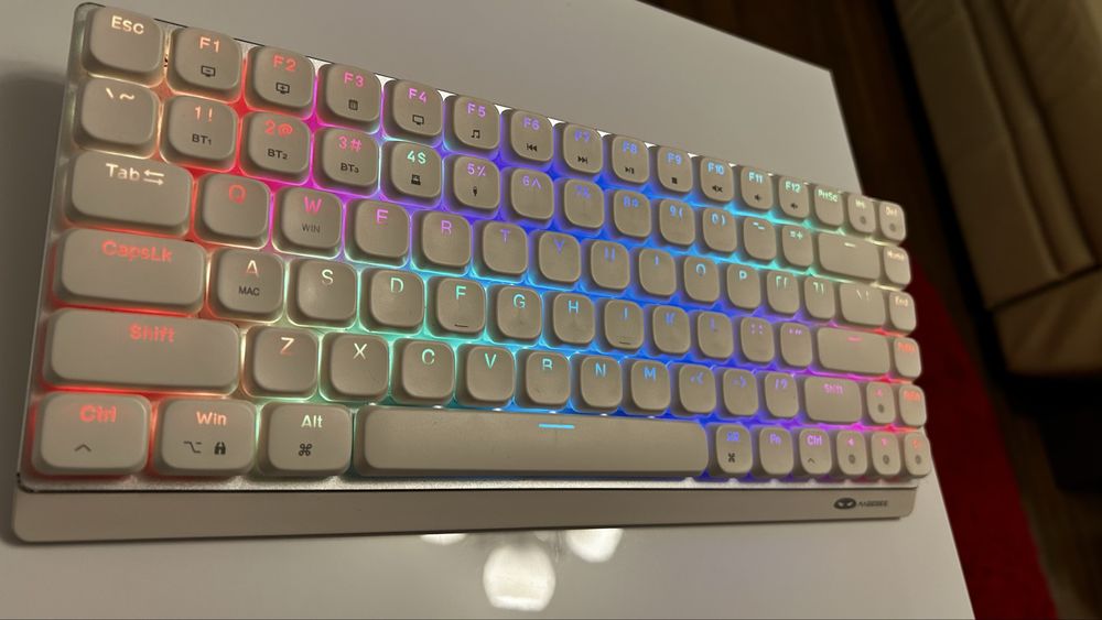 Tastatura Mecanica Gaming Timebox, Wireless, 2.4G, Bluetooth, iluminare RGB, 84 taste Ultra-Slim
