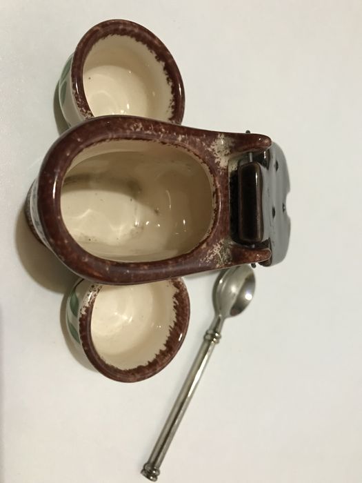 5бр винтидж поставки за яйца животни солница wc тоалетна чиния