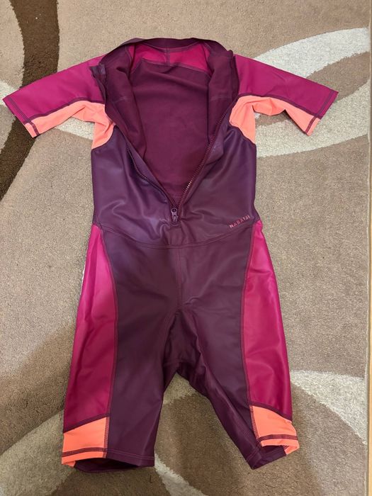 Къс детски бански костюм kloupi, за момиче, лилаво/розово