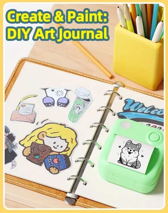 Мини термопринтер за деца с Bluetooth различни цветове