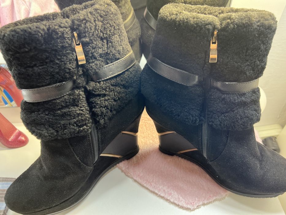 Ботильоны на танкетке зимние