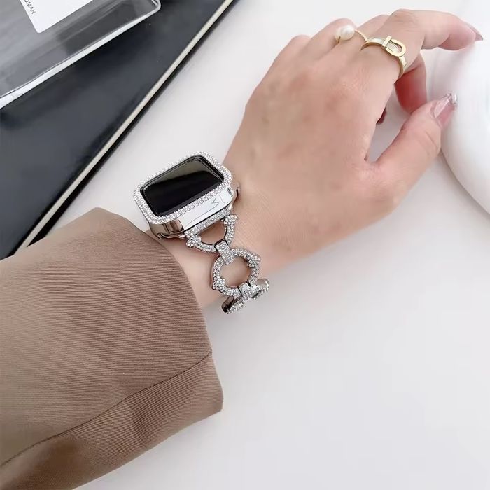 Crystal ring stainless steel верижка за Samsung/Huawei/Amazfit/Garmin