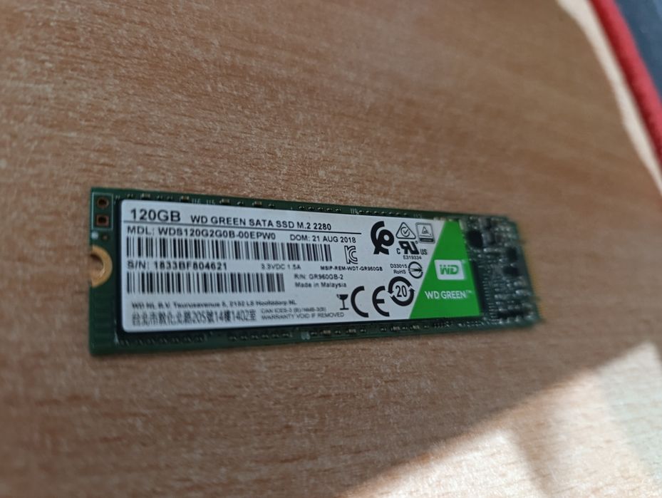 Ssd nvme western digital 120gb