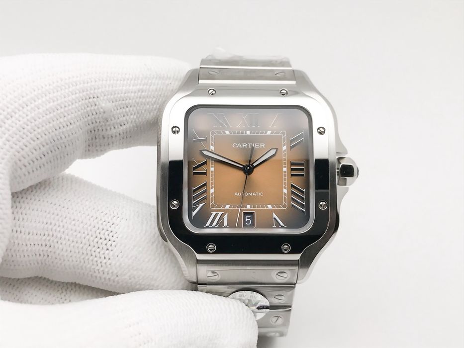 Cartier Santos de Cartier 40mm кафяв циферблат стомана автоматичен - QC снимки