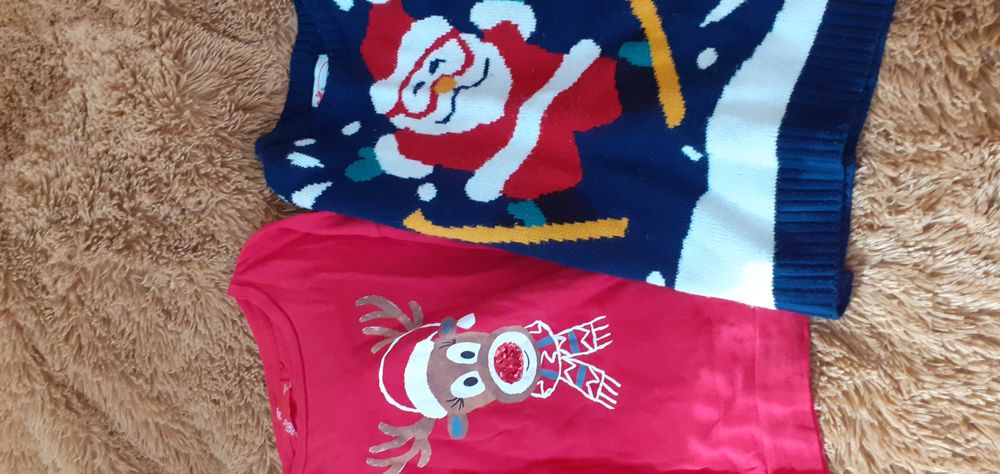 Коледен пуловер на Next,размер 40 и коледен пуловер размер XS