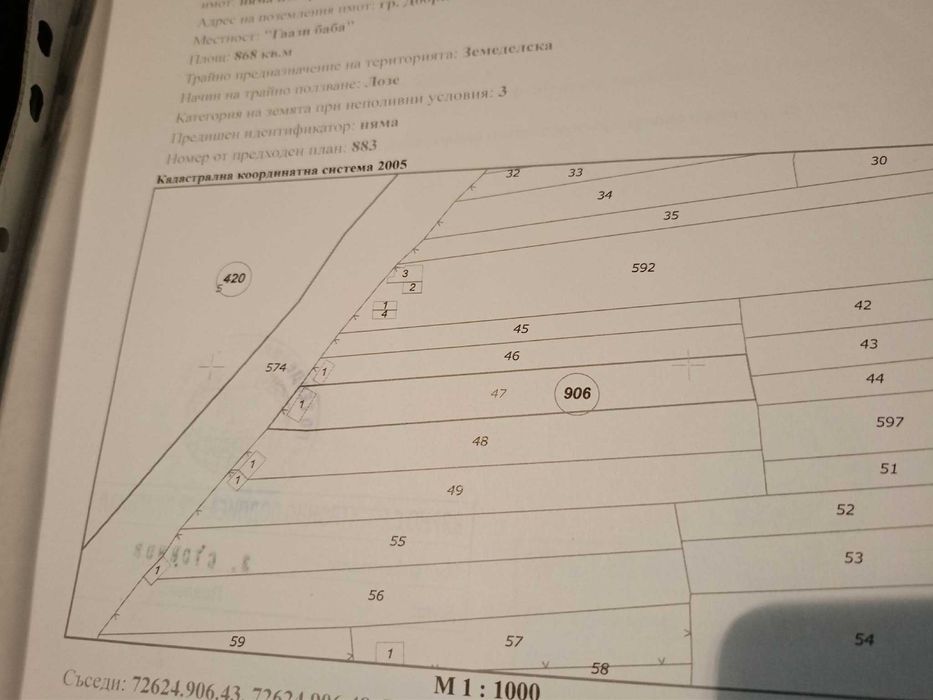Продава се Парцел в Добрич, Христо Ботев - 868 кв.м за 8 €/кв.м - Снимка #12