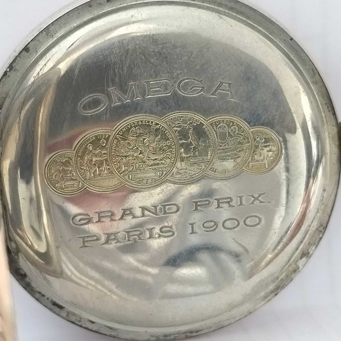 Ω OMEGA джобен часовник, сребро/silver 0,800, Gold Filled, идален, много рядък