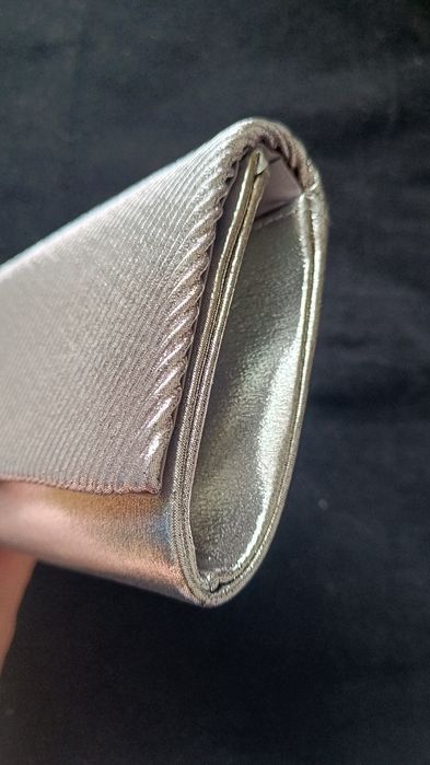 Клатч вечерний, цвет серебро