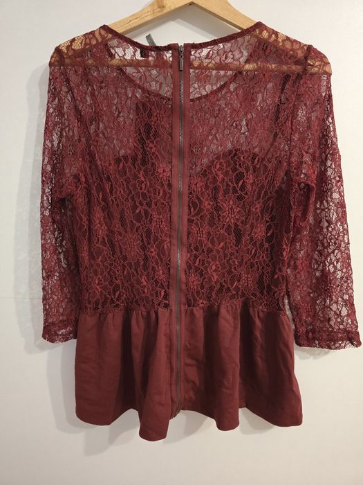 Дантелена блуза с дълъг ръкав-Guess