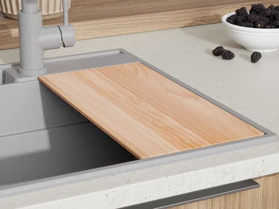 Сив гранитна кухненска мивка Сидни 620-45 Pocket Ergo Multilevel