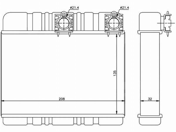 Радиатор отопителя салона  Bmw 3