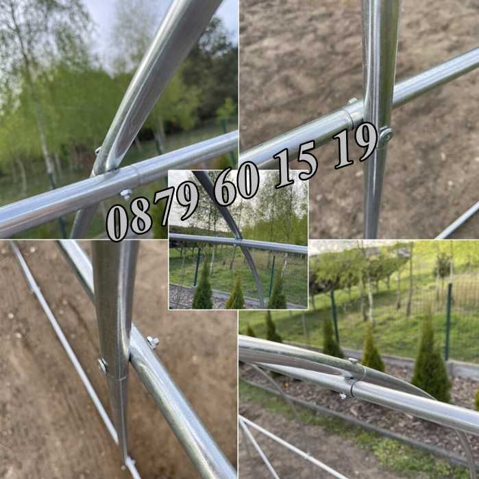 Тунелна оранжерия с размери 4х2.50х2 метра, оранжерия тунелна