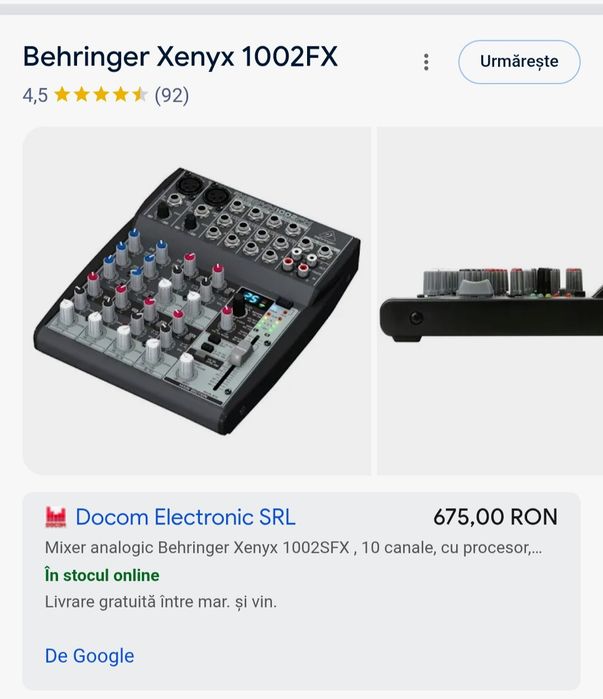 mixer nou cu efecte de voce Behringer la cutie