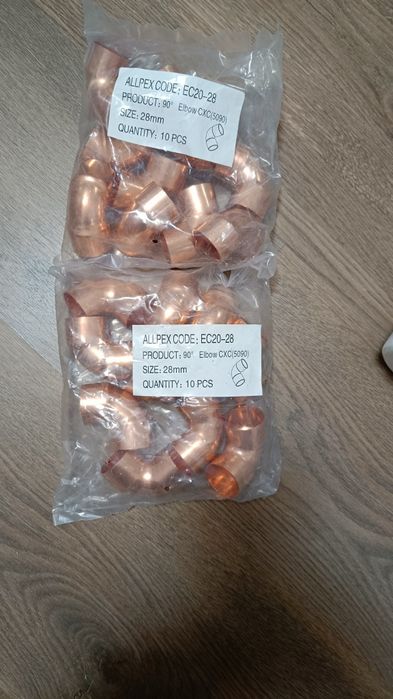 Медни колена 90° (28 мм)