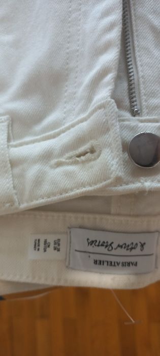 Jeans albi din bumbac  28