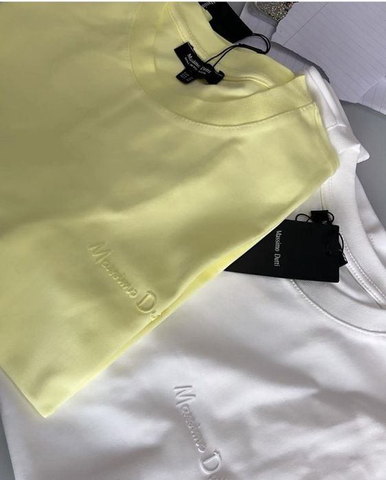 Жълта тениска Massimo Dutti