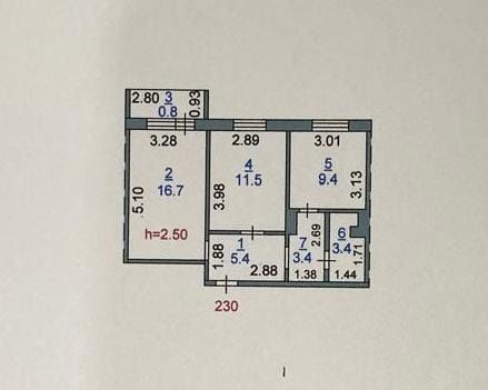 2-х комнатная квартира