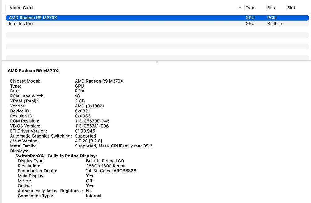 MacBook Pro 15' inch,16G RAM, 1TB SSD,i7,Dual Graphic Card, mid 2015