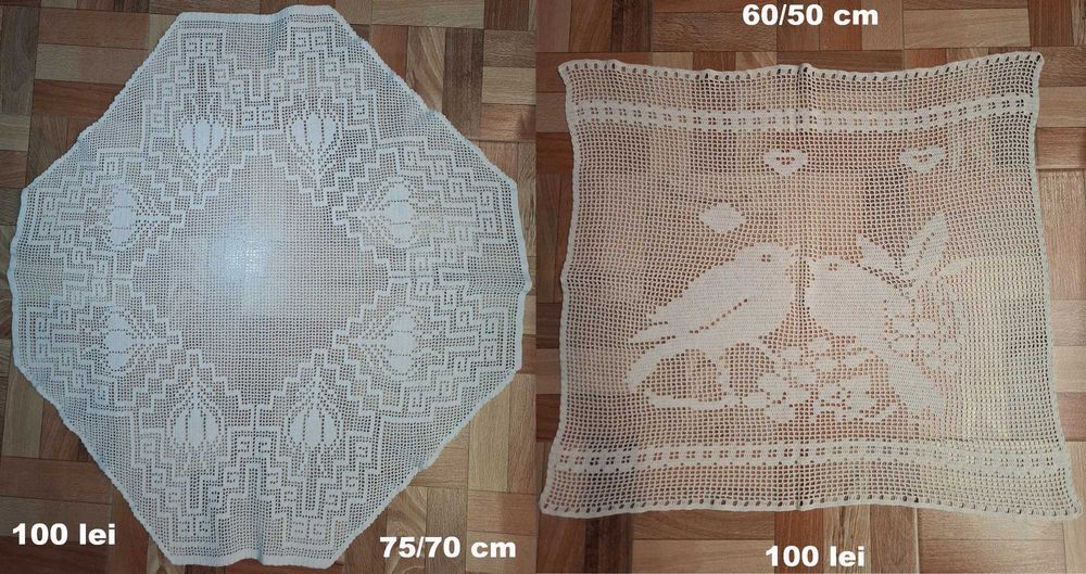 Mileu traditional, fata de masa, crosetata manual
