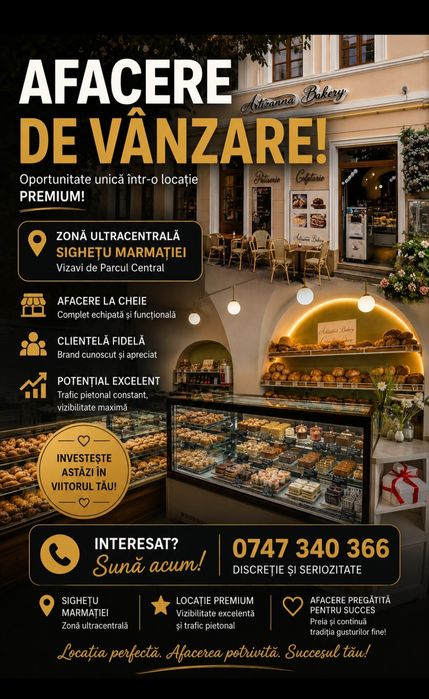 Afacere la cheie/ parteneriat PATISERIE