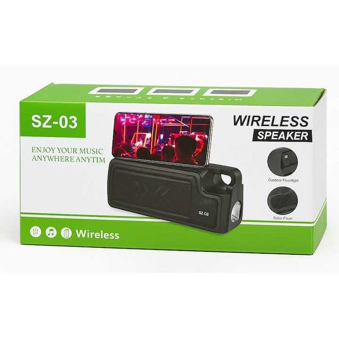 Boxă multifuncțională cu bluetooth,Radio FM,panou Solar, USB,10W,nouă