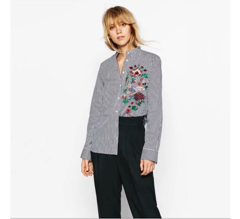 Дамска риза с бродерия, М размер, Zara, 20лв