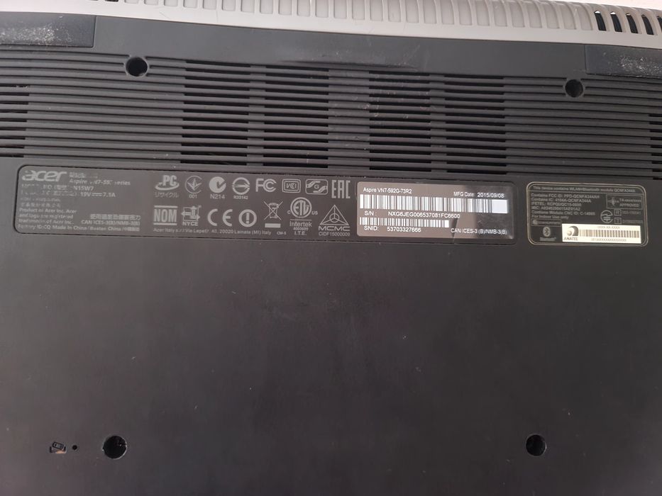 Laptop Acer gaming Black edition