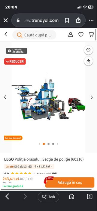 lego cu sectie de politie si submarin