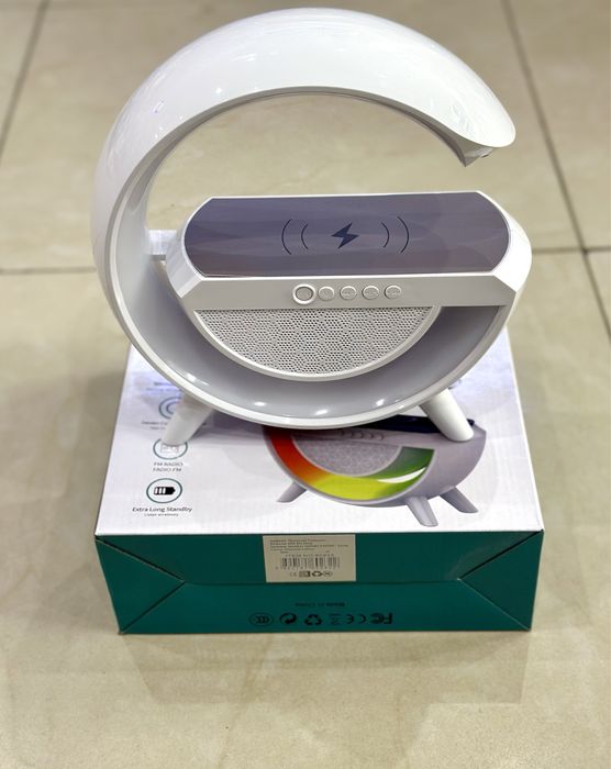Бзжична Led лампа със зарядно и високоговорител/ Wireless led lamp