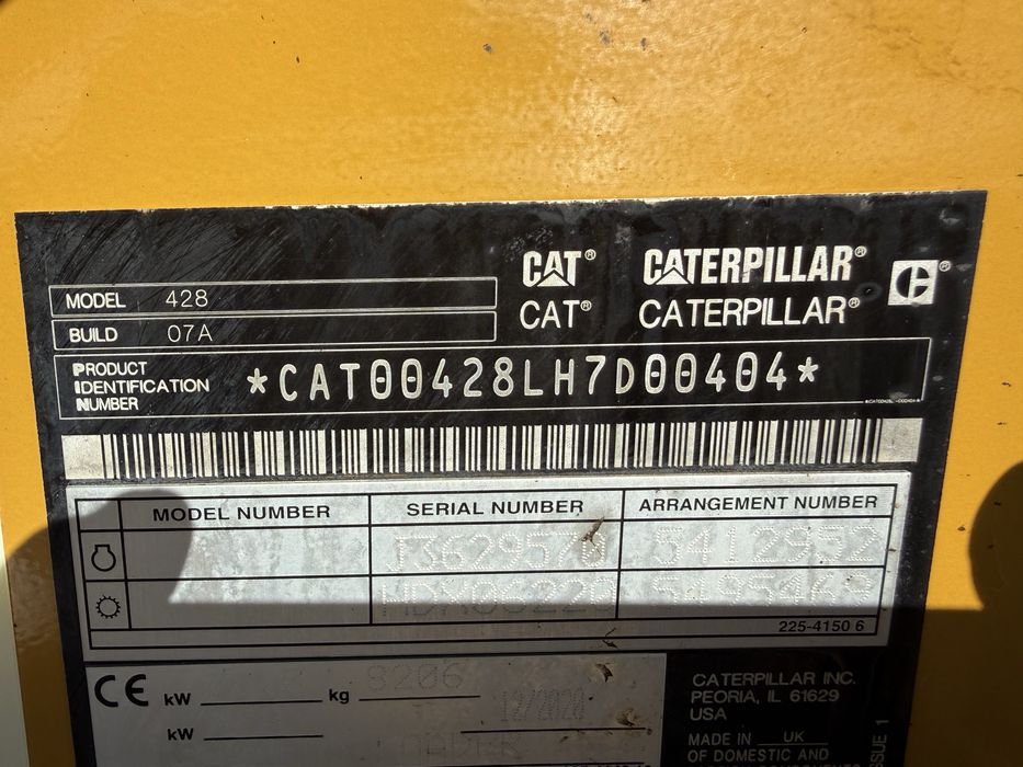 Buldo excavator buldoexcavator Cat caterpillar 428  1500 ore