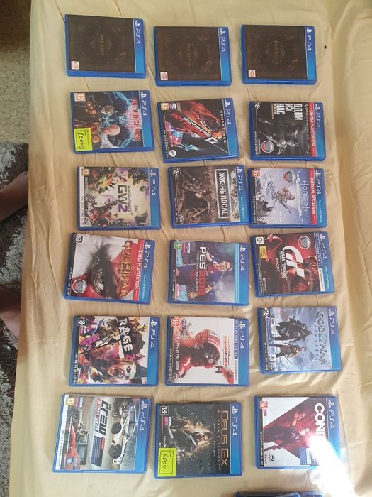Диски с играми на Sony playstation 4