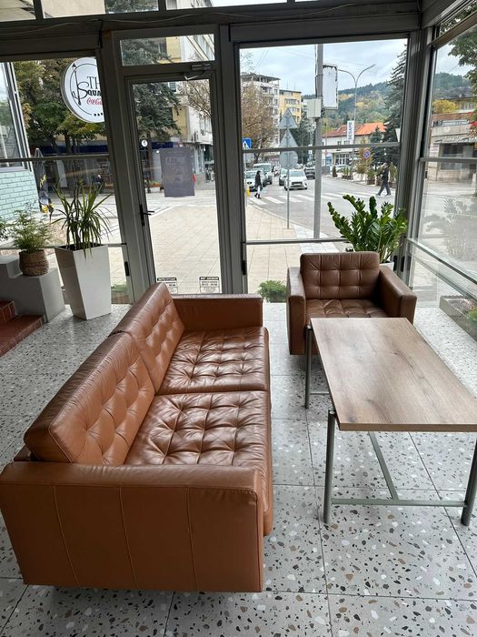 Кожен диван IKEA - триместен