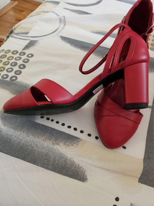 pantofi eleganti din piele,rosu,marime 38