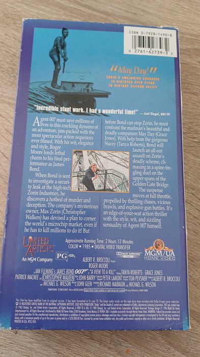 Caseta VHS  A View To A Kill cu James Bond