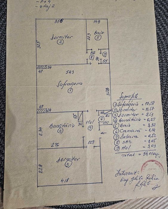 Apartament cu 3 camere semidec. Tiglina 1 et.2/4