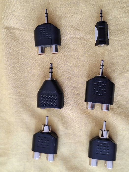 Adaptoare audio stereo, modele diferite, conectare RCA, Jack 3,5, Jack 2,5