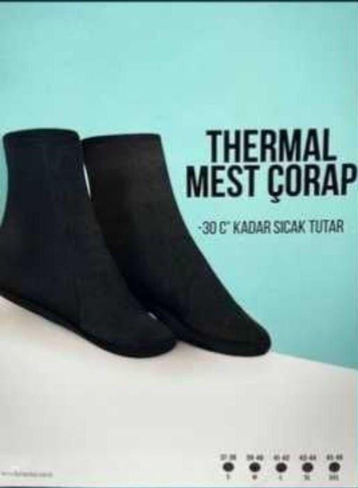 Termo noski, taxorat mahsi issiq ushlovchi turkiya mahsuloti