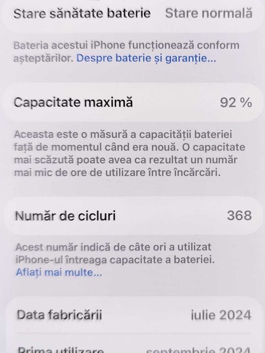 Telefon  IPhone 16 Pro (AG32 B34045.1-ag35) 2 ANI GARANTIE!