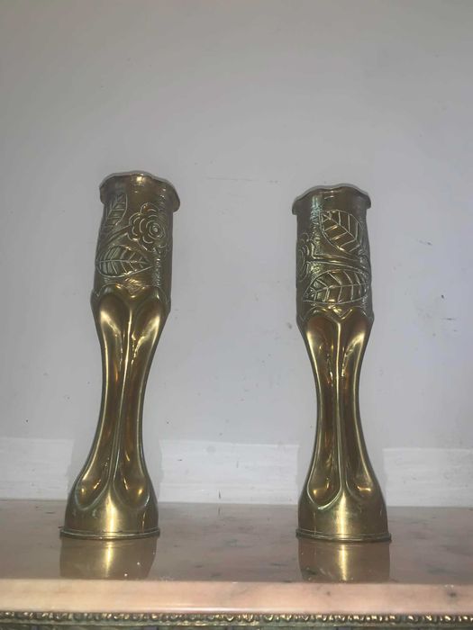 Vaza bronz si alama obuz de tun de-Al Doilea Război Mondial 1943