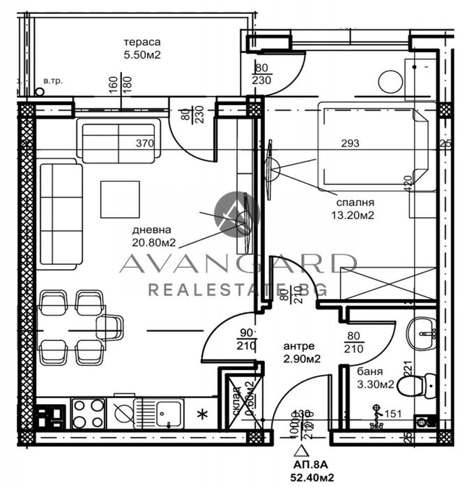 Продава се Двустаен апартамент в Пловдив, Беломорски - 60 кв.м за 1104 €/кв.м - Снимка #1