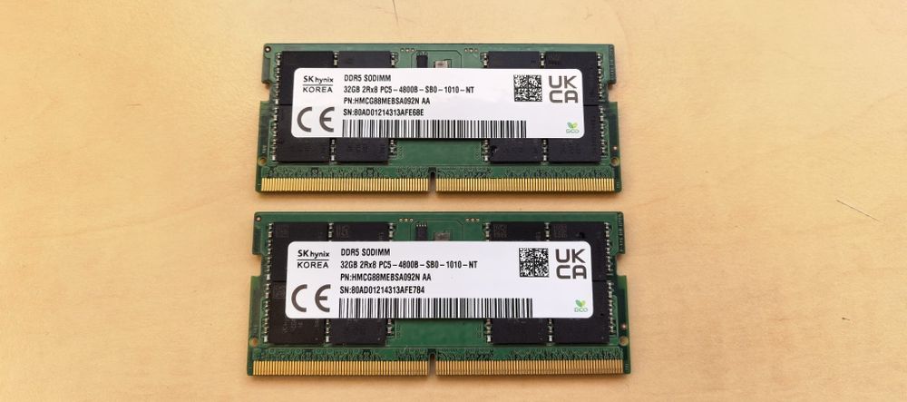Memorie RAM Laptop 64GB DDR5_KIT 2x32GB_4800Mhz SK HYNIX // Absolut NOI