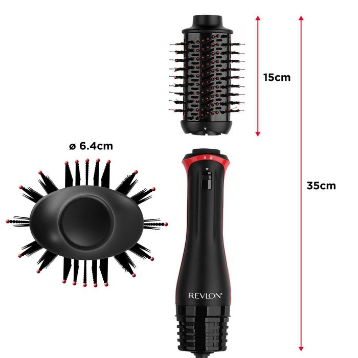 Perie electrica fixa REVLON One-Step Volumiser PLUS RVDR5298E, cu cap detasabil, 4 trepte temperatura, tehnologie ioni Tourmaline, ceramica si titan