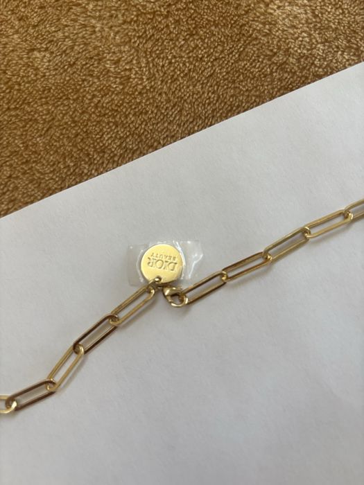 Set lant si bratara Dior, placate cu aur de 24k