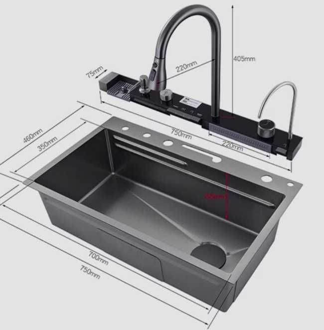 Chiuveta multifunctionala accesorii incluse afisaj temperatura 750x460
