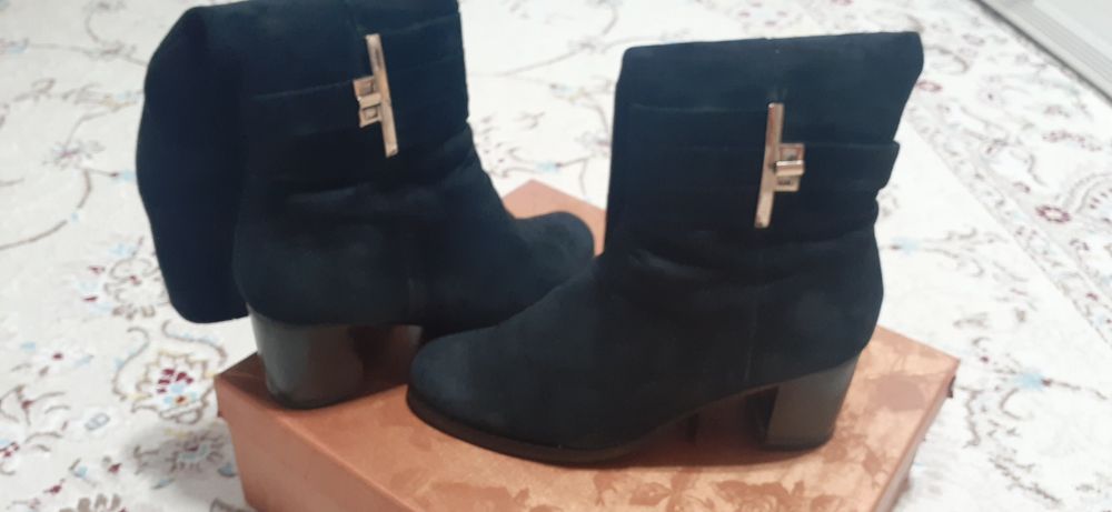 Сапоги зимние замша