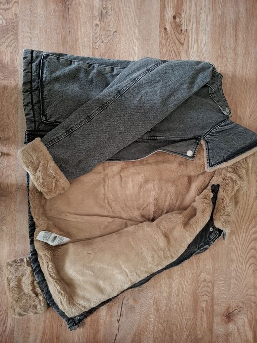 Дънково зимно дамско яке с пух