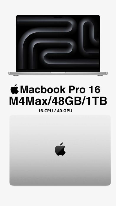 Macbook Pro 16 M4Max/48GB/1TB/Silver (16-CPU / 40-GPU)