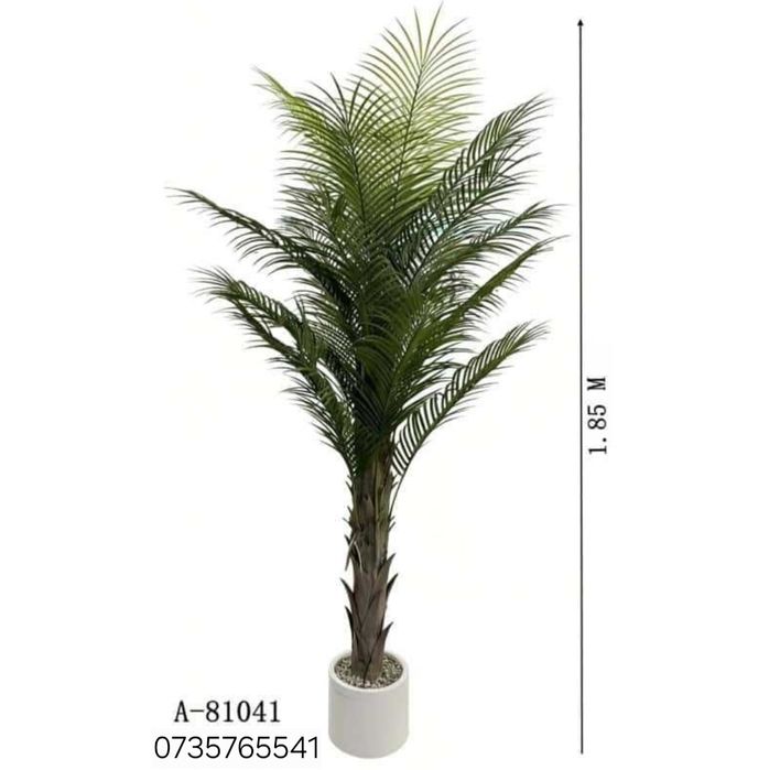 Pom artifical copac decorativ verde aspect natural Strelitia Yucca  Palmier Tropical