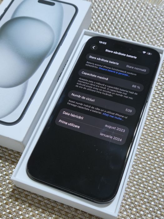 Iphone 15 Plus Black - 88% viata baterie